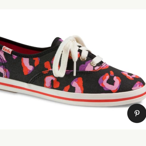 kate spade keds black pink kiss lips sneakers 6 - Picture 3 of 14